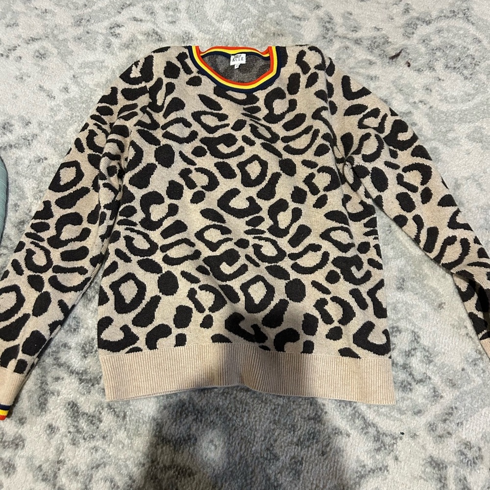 Leopard Print Sweater - The Cat - KULE Cashmere Wool Blend - Picture 4 of 15